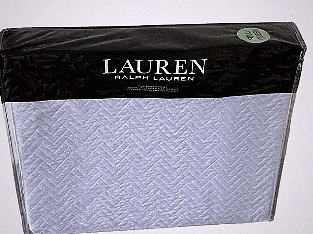 $300 Ralph Lauren Kaia Cornflower Blue Lightweight Full/Queen Coverlet