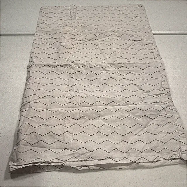 anthropologie pillowcase standard gray chevron stripes cotton modern traditional