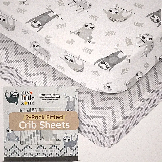 Baby Crib Sheets Boys & Girls Toddler Bed Sheets Cotton Fitted Crib Sheet Set...