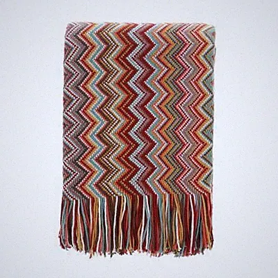 Battilo Multi-Color Chevron Pattern Throw, 60" x 50"