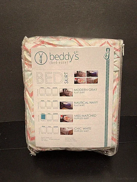 BEDDY’S Bed Skirt Dust Ruffle Twin ~ MISS-MATCHED ~ Pink Multi-color Bed Ease
