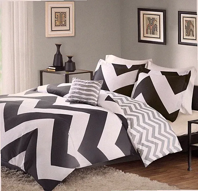 Better Homes & Gardens King Chevron Duvet Cover Set, 4 Piece