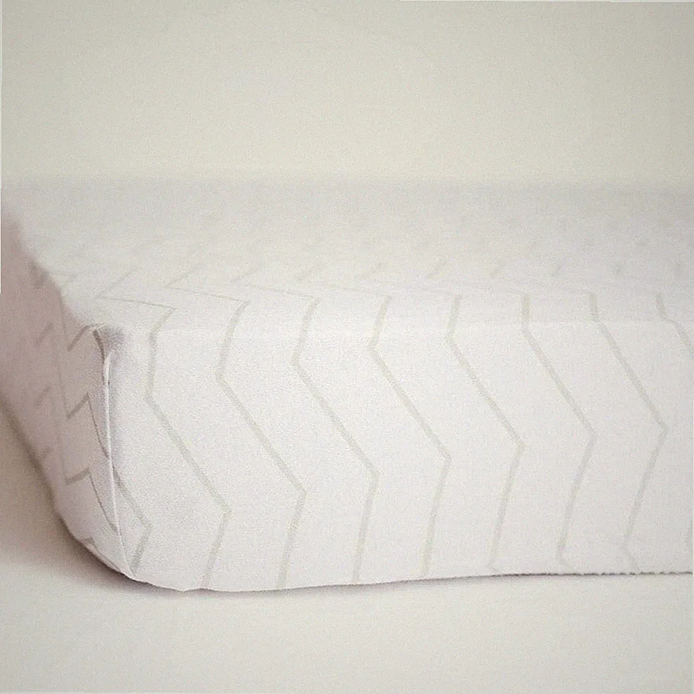 Gray Zig Zag Mini Crib Fitted Sheet - 100% Cotton Baby Bedding Boy/Girl Nursery