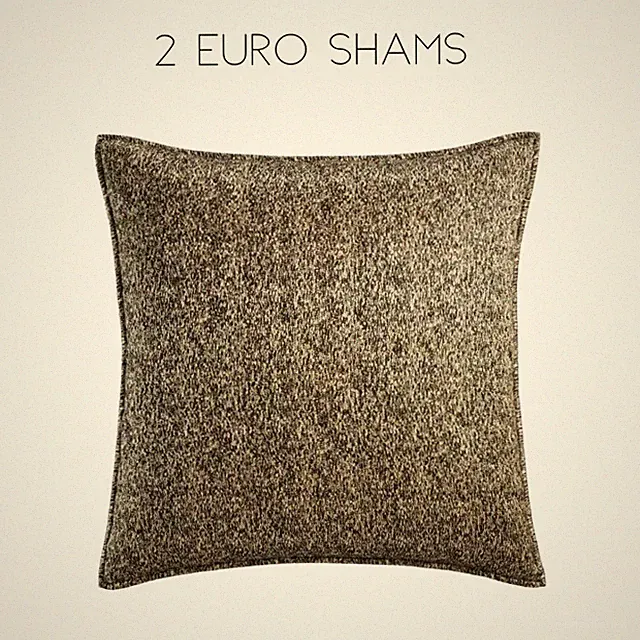 Hotel Collection Linear Chevron EURO Quilted Shams Set Black - Gold