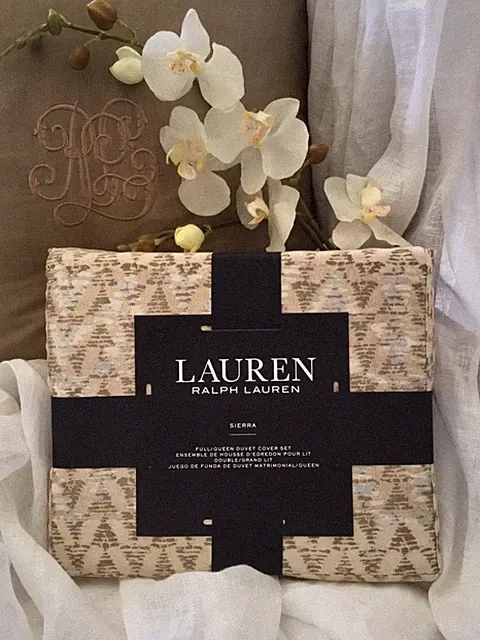 LAUREN RALPH LAUREN Sierra Reversible 3pcs Duvet Cover Set Full/Queen MSRP $385