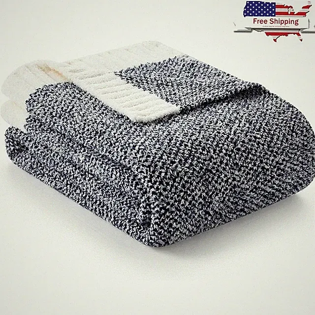 Luxurious Soft Knitted Blanket Cozy Microfiber Throw Gift Sofa Couch Bed Travel