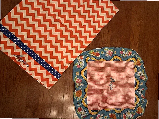 ORANGE CHEVRON PILLOWCASES STANDARD THHROW MONOGRAMMED "megan"