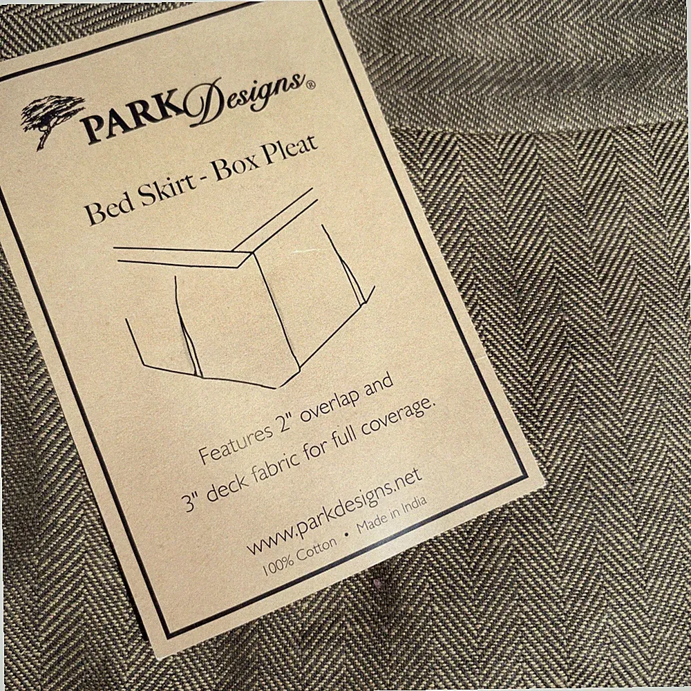 Park Designs Pineview Queen Bed Skirt 80“ X 60“ X 16“ New Chevron