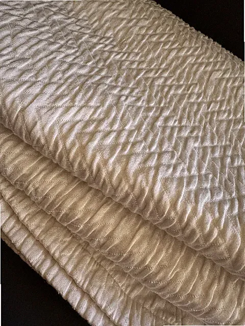 Ralph Lauren Kaia Matelassé Coverlet Bedspread Chevron Queen White 85x88