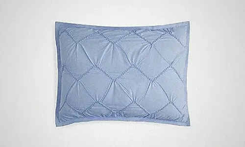 Sky Smock 1 KING Chevron Textured Pillow Shams Cotton Blue